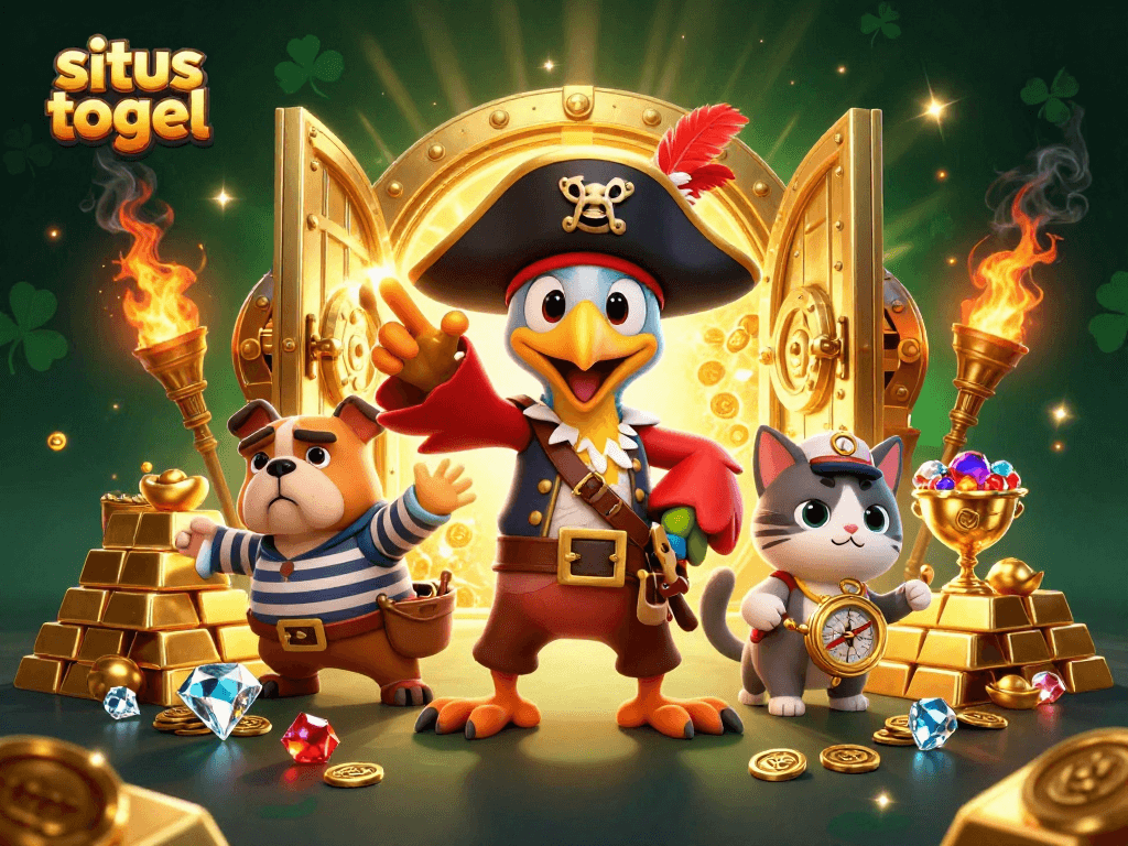 Engage in an exciting situs togel experience with vibrant characters, treasures, and dynamic elements.
