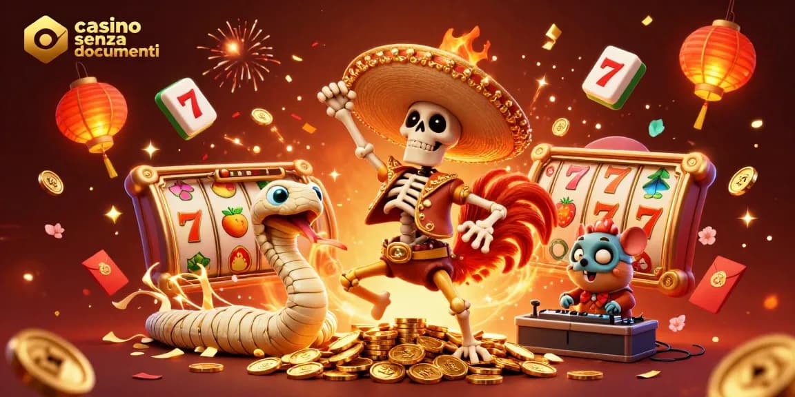 Esplora la magia del gioco con il casino senza documenti, un'avventura festosa con personaggi vivaci e simboli fortunati.