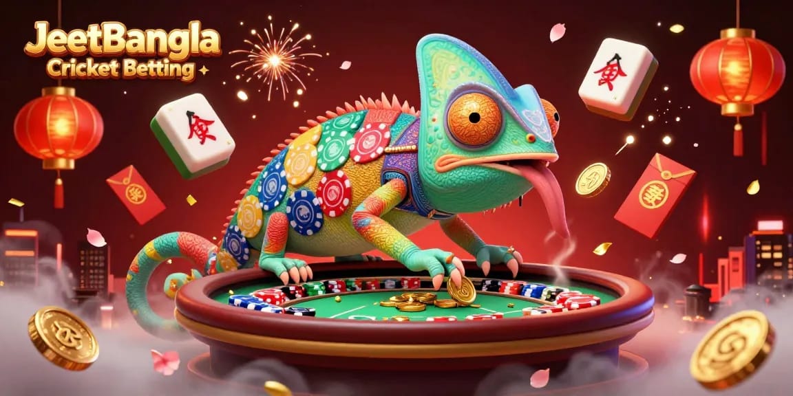 Experience JeetBangla Cricket Betting with a vibrant illustration showcasing online gaming excitement.