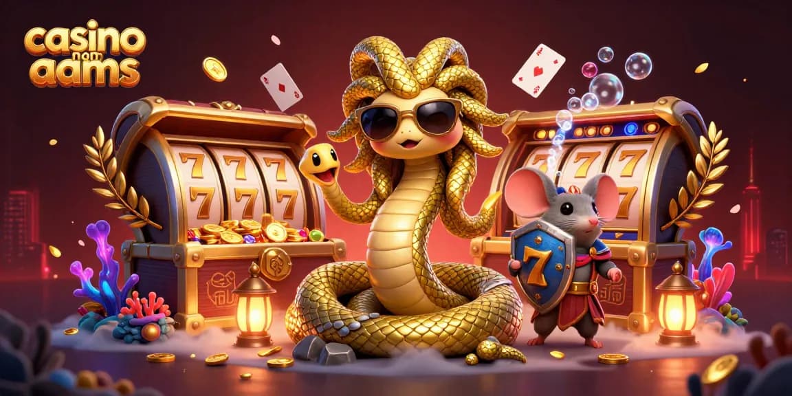 Gioca nei migliori casino non AAMS con Medusa e un topo guerriero, immerso in oro e jackpot.