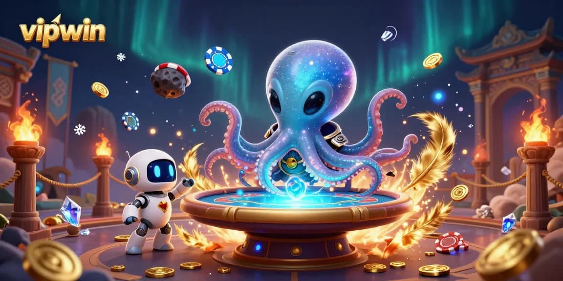 Experience exciting gameplay at vipwin with vibrant casino elements in a high-energy 3D scene.