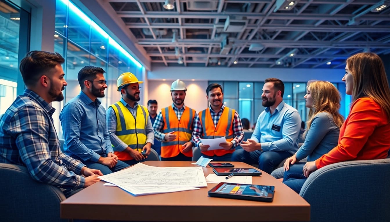 Engaged contractors at a vibrant contractor association southern california meeting fostering collaboration.