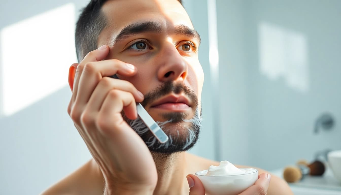 Learn how to shave with a straight razor as a man focuses on precise shaving techniques.