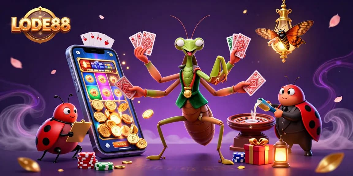 Experience LODE88's thrilling gameplay with engaging characters and casino elements.