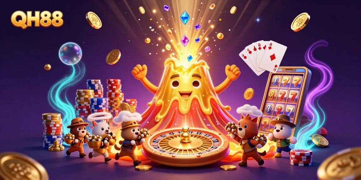 Experience the thrilling QH88 casino adventure with explosive treasures and vibrant game elements.