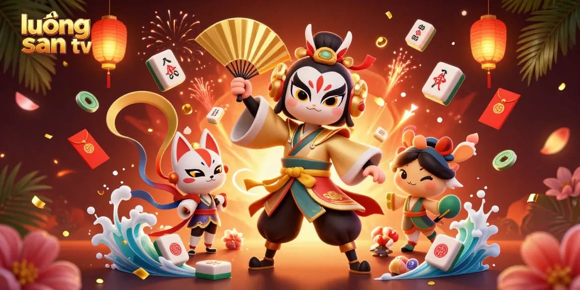 Experience thrilling gambling action with lương sơn tv in this vibrant, detailed 3D digital illustration.