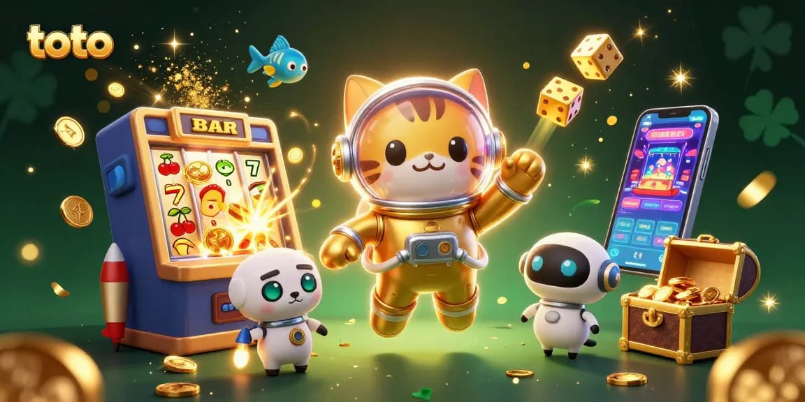 Menangkan jackpot di slot toto dengan kucing astronaut luar angkasa dalam ilustrasi 3D yang menarik.