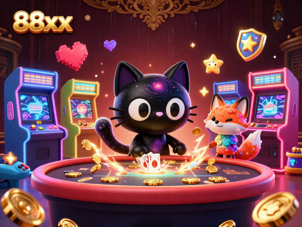 Engage in thrilling gameplay at 88xx with vibrant virtual characters and casino elements.