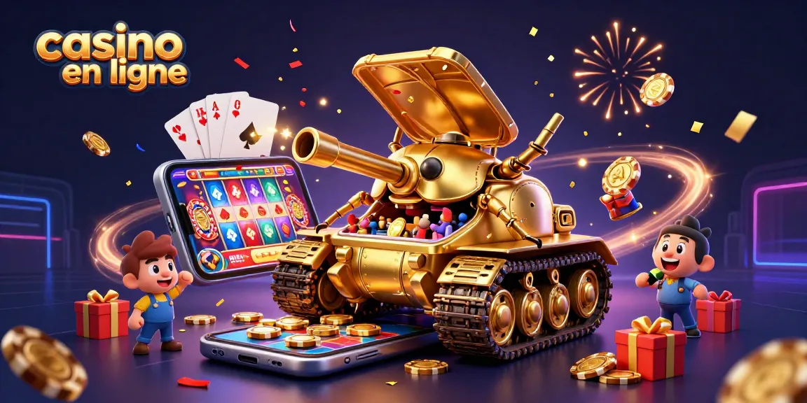 Vivez l'expérience du casino en ligne avec cette illustration animée captivante de machines à sous et de confettis.