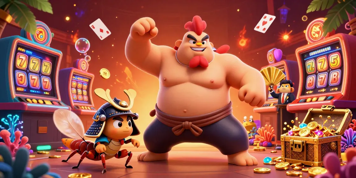 Engage with value tips from an action-packed casino scene featuring dynamic characters and vibrant graphics.