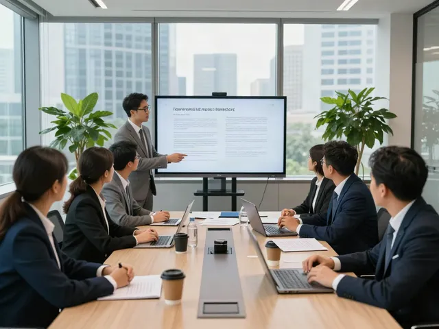 Lead Roedl team collaborating in a modern office for legal success.