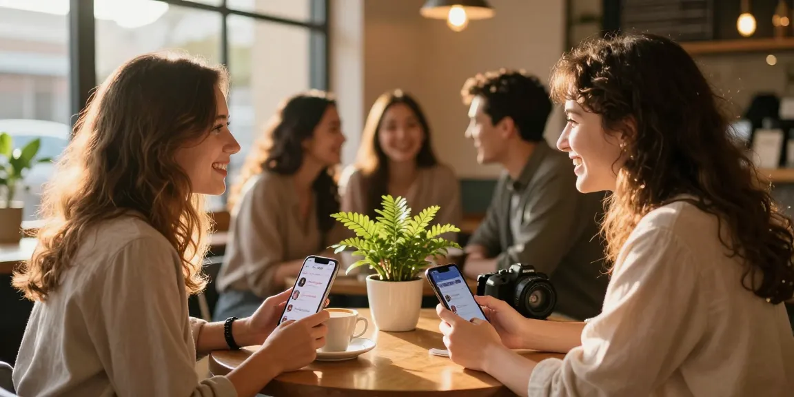 Couple engaging over coffee using the HundRoses app for dating