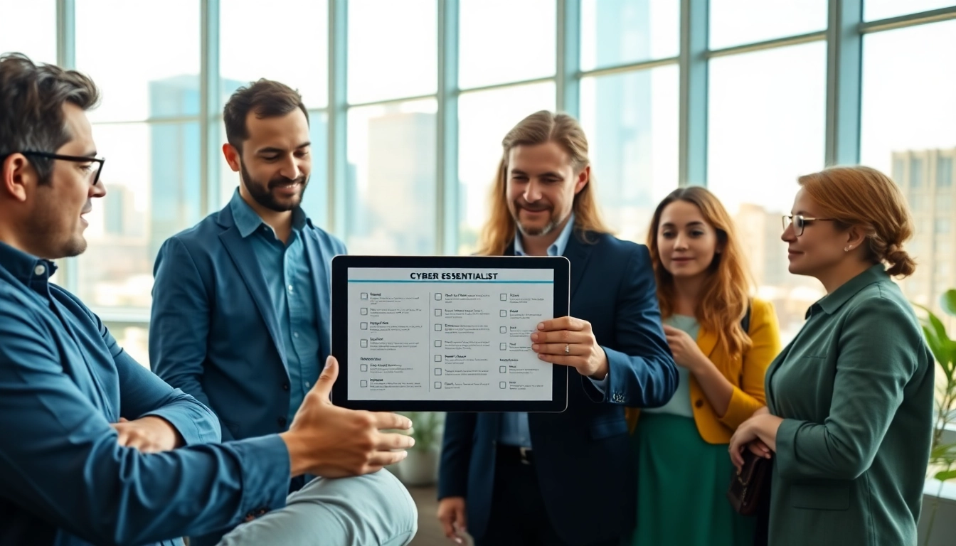 Evaluate the cyber essentials checklist in a collaborative cybersecurity environment.