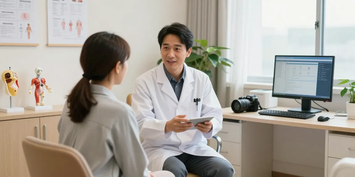 おすすめの安い包茎手術クリニックに関する相談を受ける医師と患者のシーン