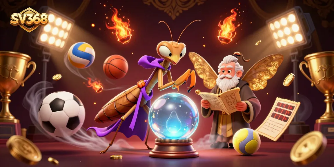 Bet on sports with SV368, featuring dynamic characters and action-packed casino elements.