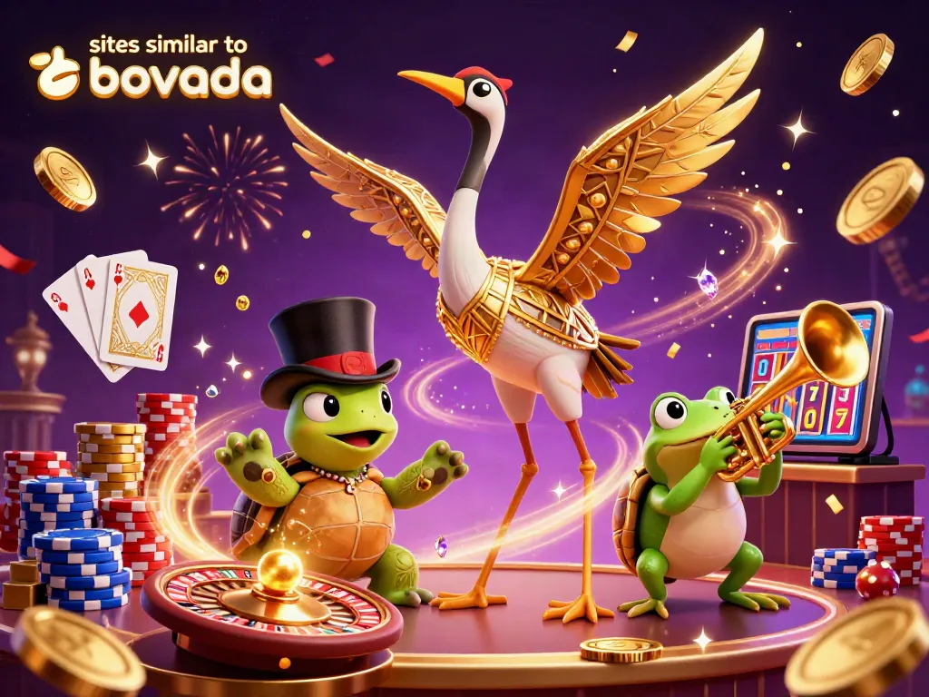Engage with exciting sites similar to bovada featuring colorful characters and vibrant casino elements.