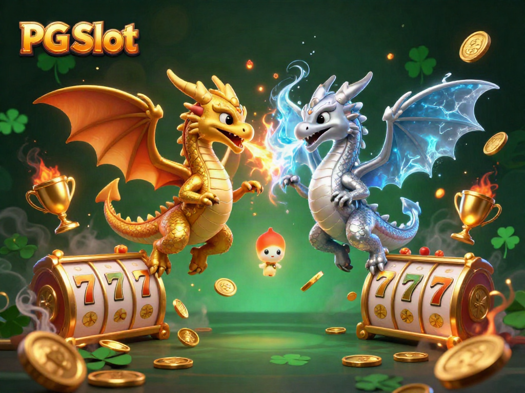 Engage in thrilling PG Slot action with twin dragons and dynamic gaming elements creating excitement.