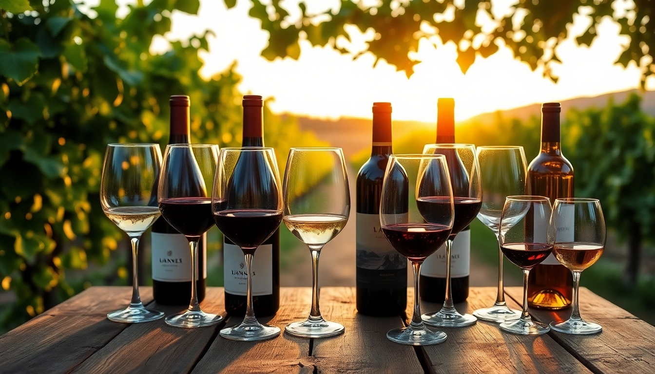 Experience wine tasting near Sacramento with an elegant setup of wine glasses and bottles.
