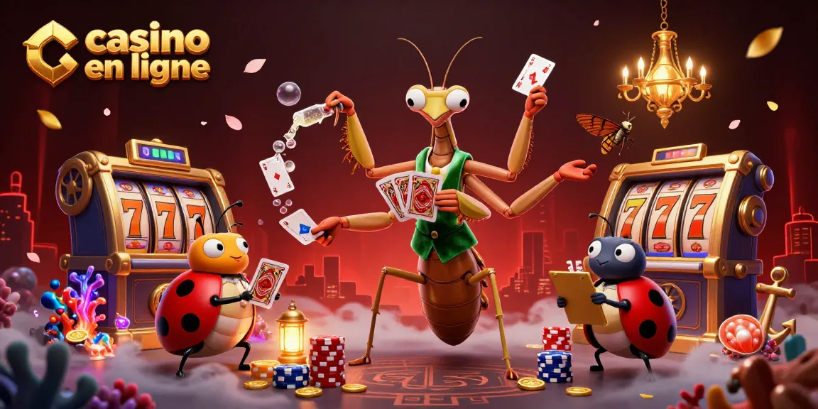 Le casino en ligne dynamique avec des personnages de jeux de cartes dans une scène colorée remplie de trésors et de lumières.