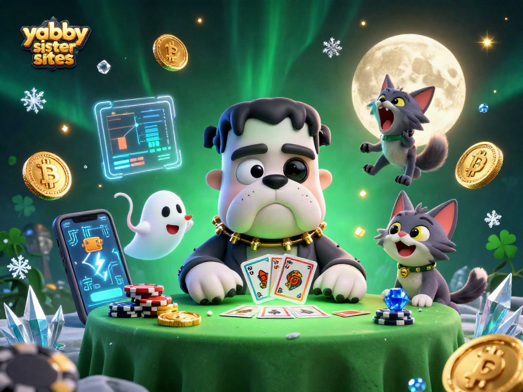 Explore Yabby sister sites with our dynamic 3D casino scene highlighting thrilling card games.