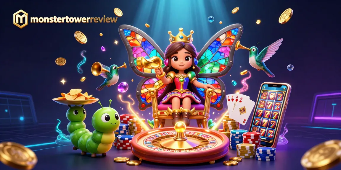 Engage in winning strategies with monstertowerreview in this vibrant casino-themed illustration.