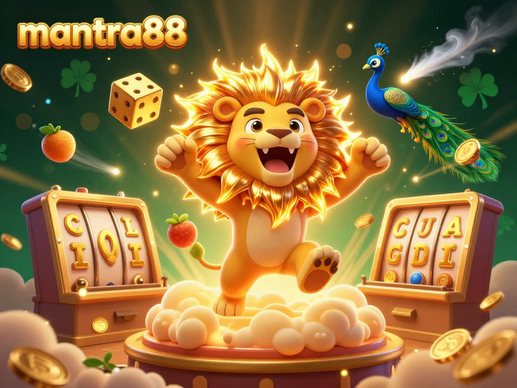 Enjoy thrilling gameplay at mantra88 with vibrant slot machines and golden jackpot symbols.
