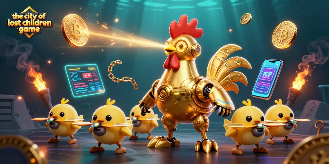 Experience thrilling action in the city of lost children game with vibrant 3D characters and crypto elements