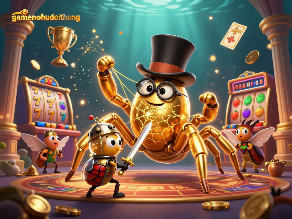 Join the thrilling action in gamenohudoithuong with vibrant slot reels and captivating casino scenes.