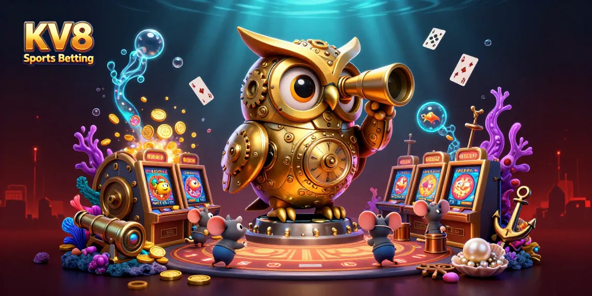 Enjoy thrilling KV8 Sports Betting action with a vibrant casino scene filled with excitement.