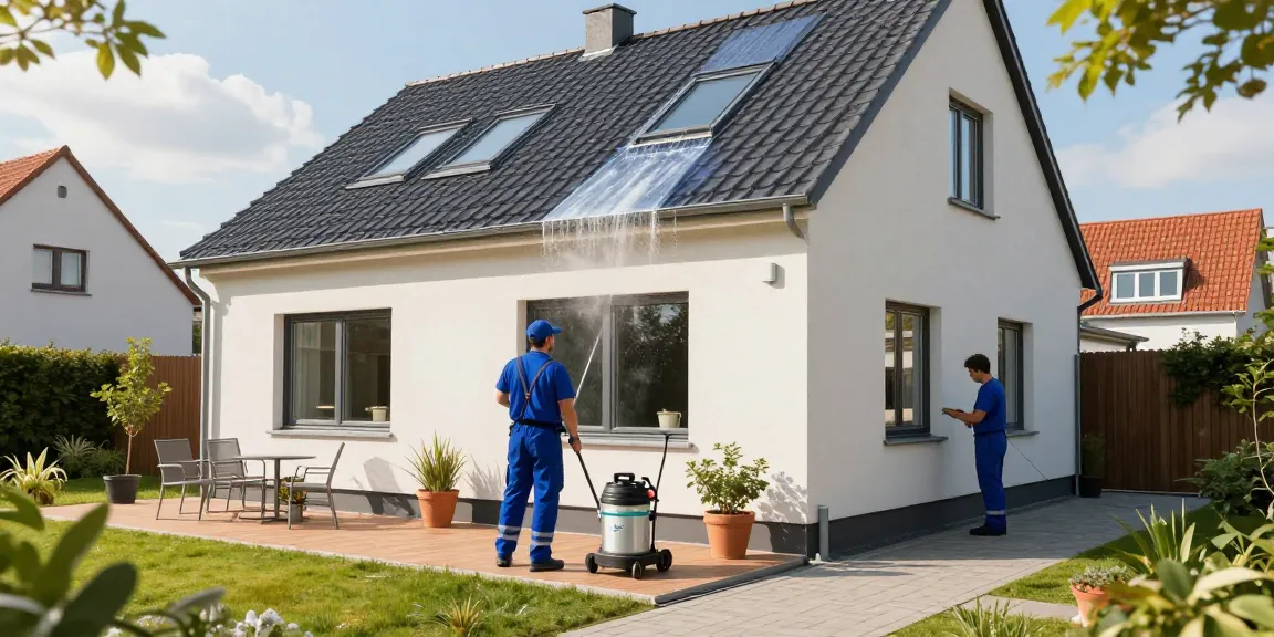 Fassadenreinigung Oelde mit professionellem Team, das saubere Außenflächen schafft.