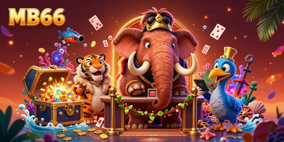 Experience the vibrant MB66 casino scene with a woolly mammoth bouncer and treasures galore