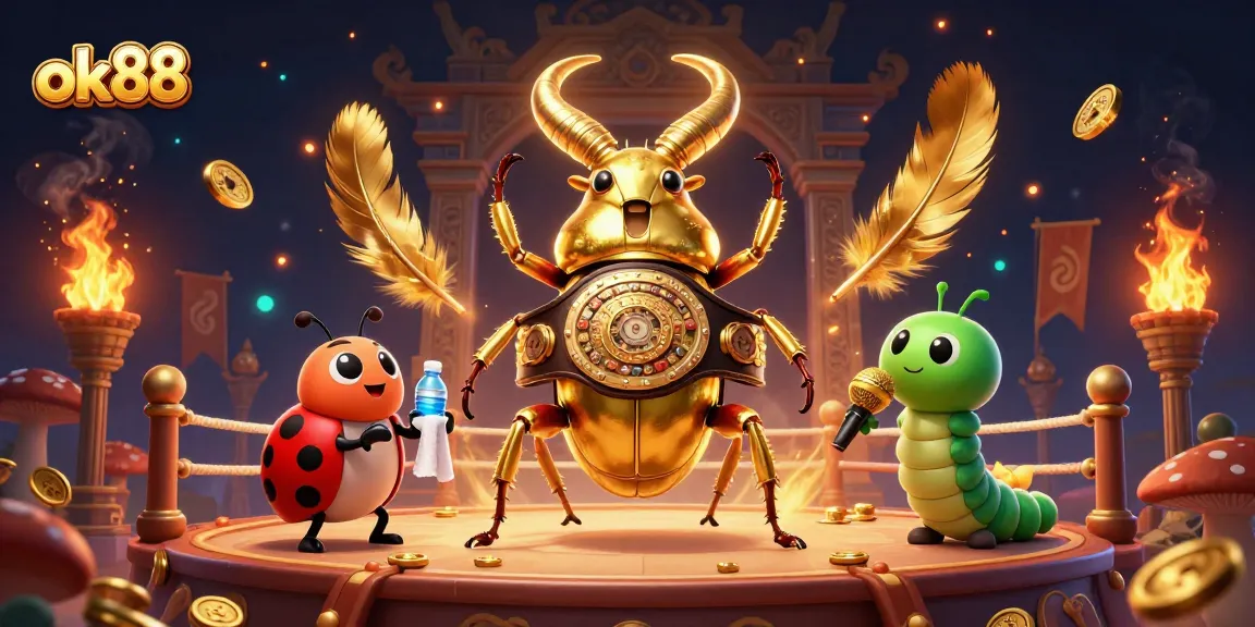 Experience thrilling action at ok88 with the golden stag beetle champion and epic gambling characters.