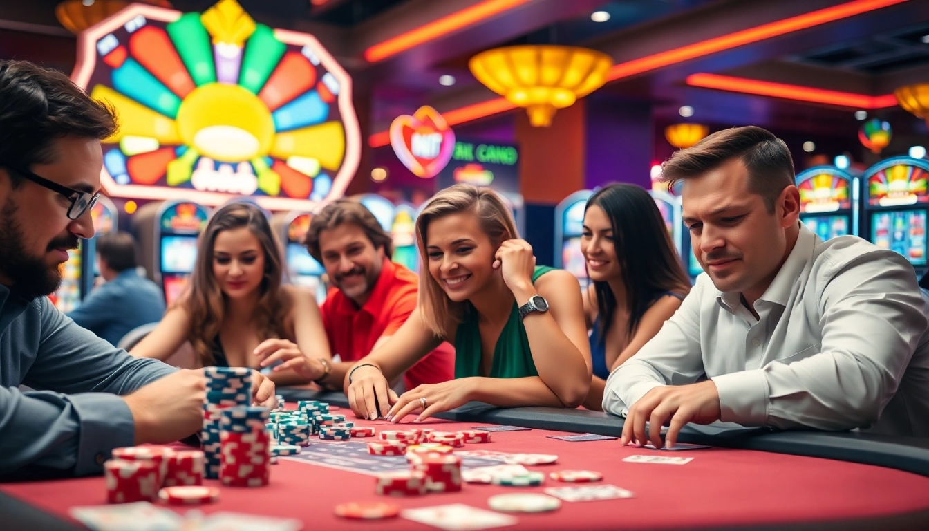 Daftar pgbet pada permainan poker yang ramai di kasino, dengan pemain fokus dan chip yang berkilau.