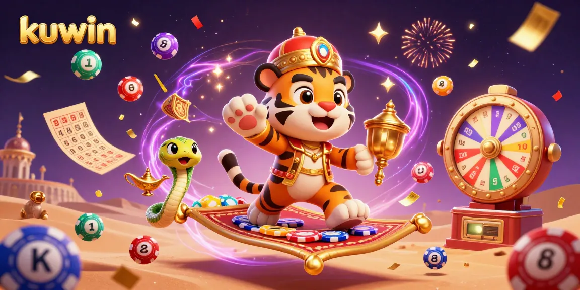 Experience gambling excitement with kuwin in this vibrant, magical casino scene full of fun!