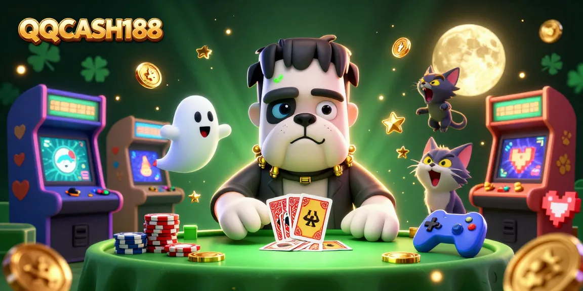 Join the fun with QQCASH188's 3D casino adventure featuring lively characters and vibrant gaming elements!