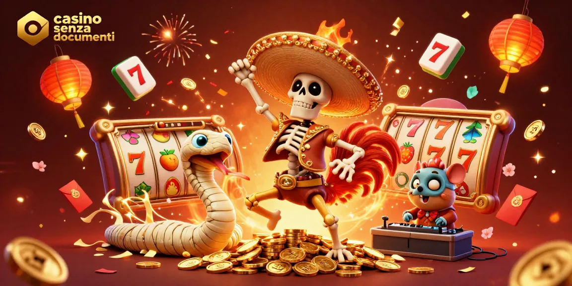 Esplora la magia del gioco con il casino senza documenti, un'avventura festosa con personaggi vivaci e simboli fortunati.