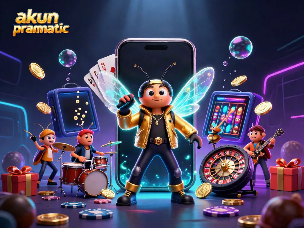 Experience the excitement of akun pragmatic with vibrant casino characters in a dynamic roulette scene.