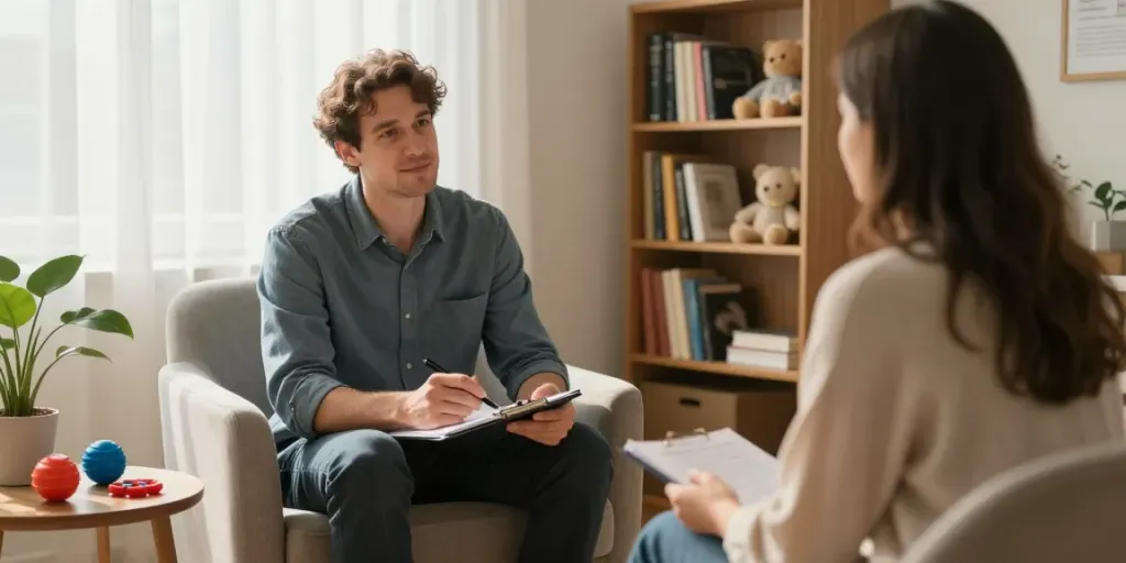 Anxiety and depression therapist Murfreesboro TN providing compassionate therapy in a warm office.
