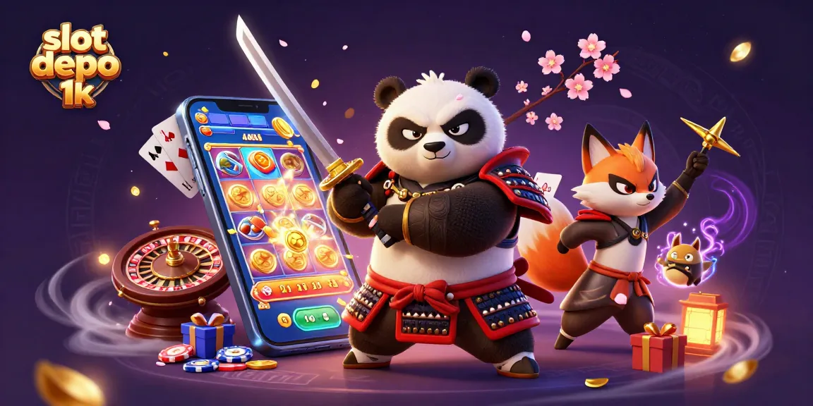 Experience thrilling slots with slot depo 1k in this vibrant CGI scene filled with action.