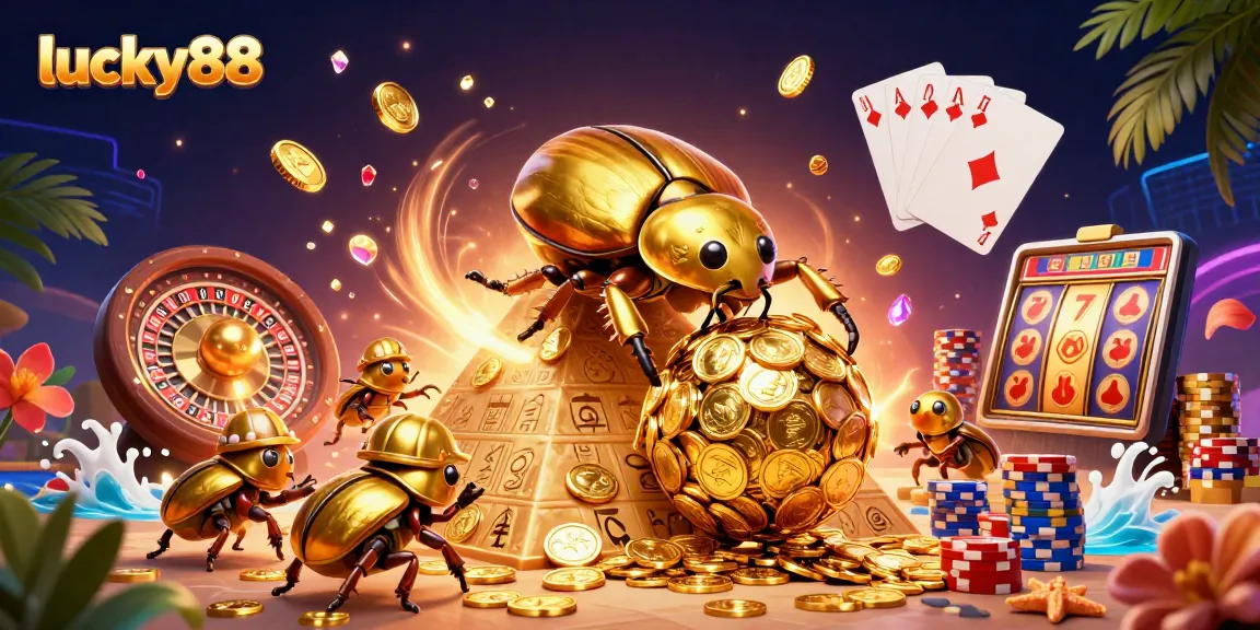 Experience thrilling gaming action with lucky88 in a vibrant casino scene full of dynamic elements.