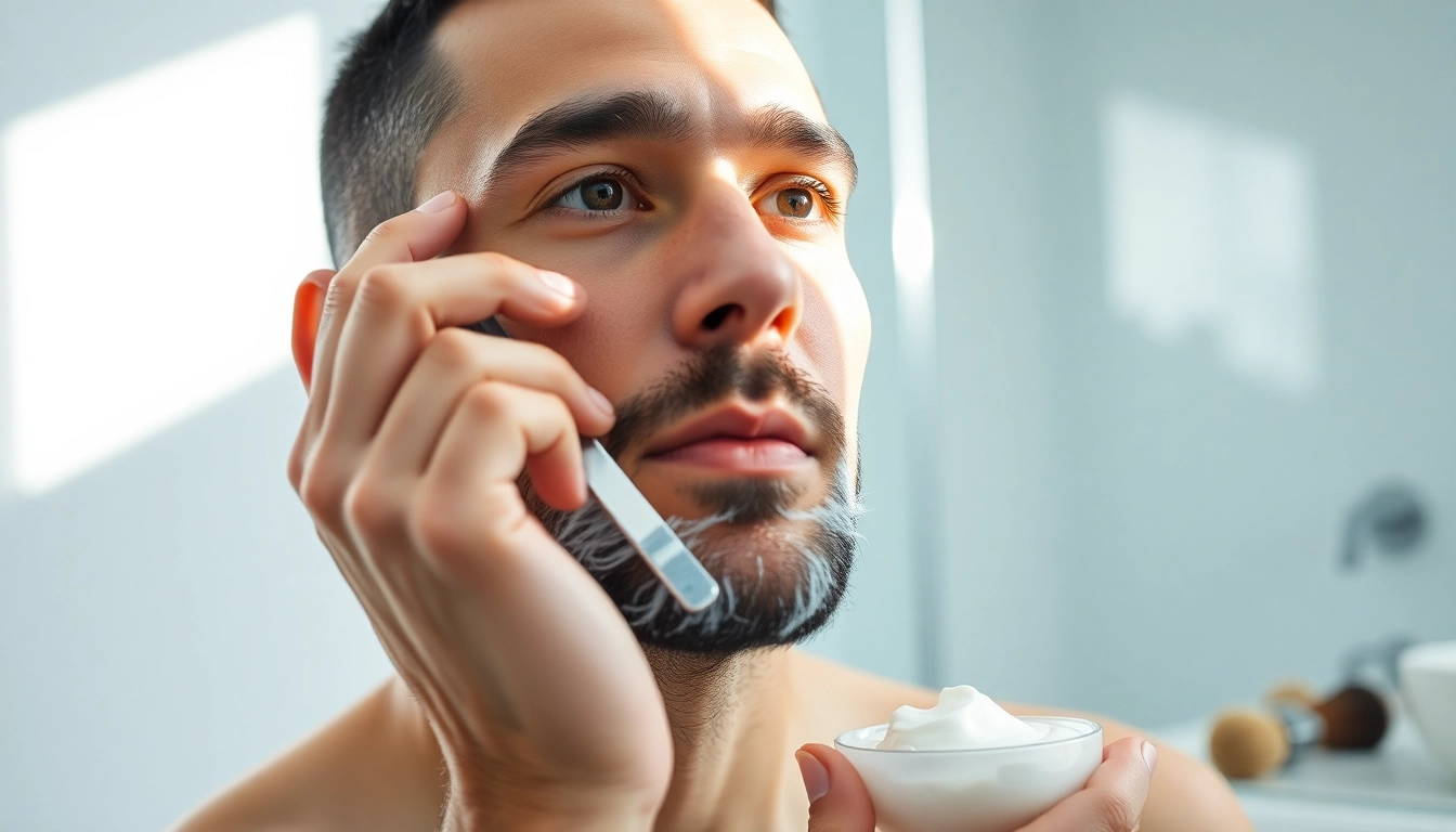 Learn how to shave with a straight razor as a man focuses on precise shaving techniques.