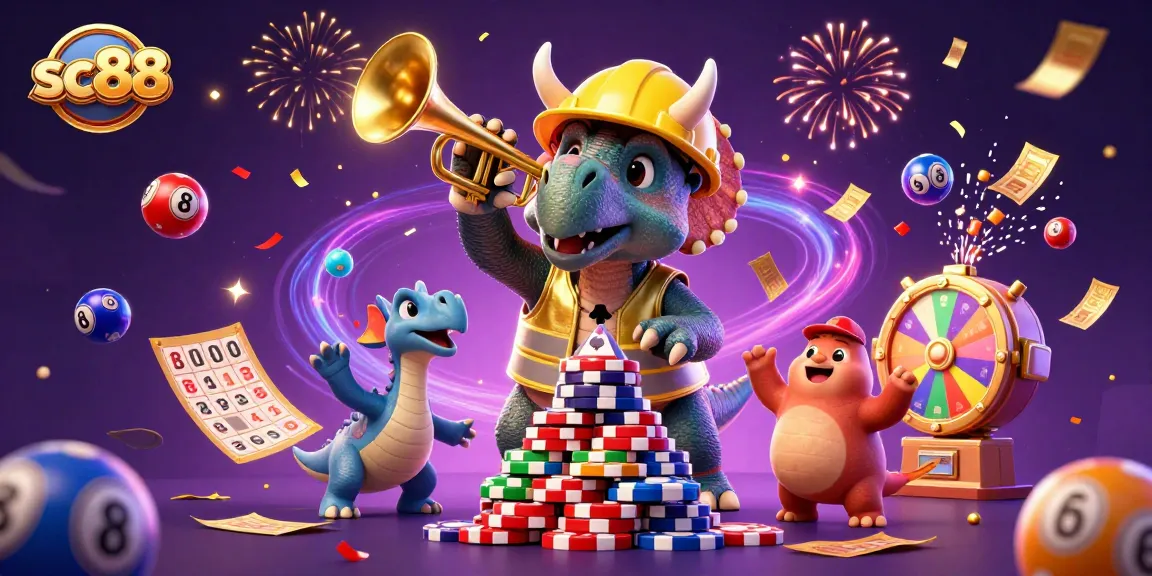 Build excitement with sc88's vibrant lottery scene featuring celebration and dynamic elements.