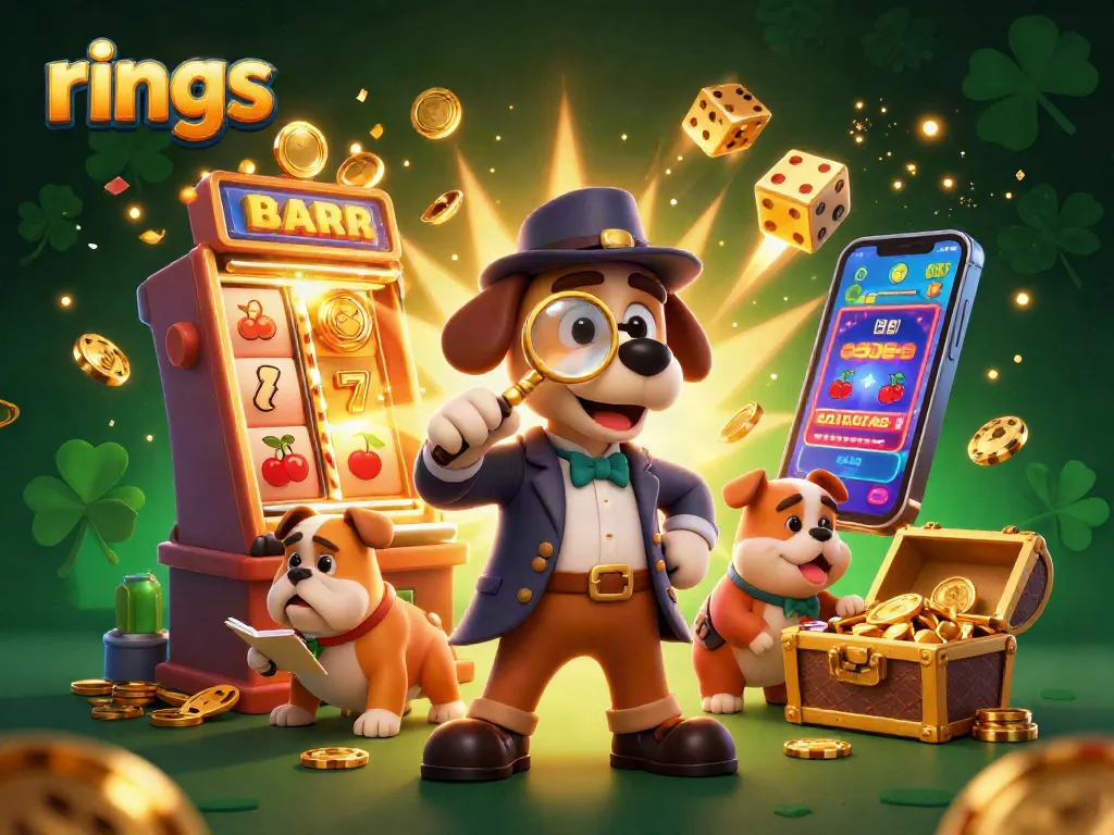 Engage with stunning rings and a energetic casino-themed illustration, showcasing unique gaming delights.