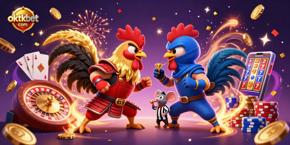 Engage in lively battles with fighting roosters while enjoying oktkbet com casino games.