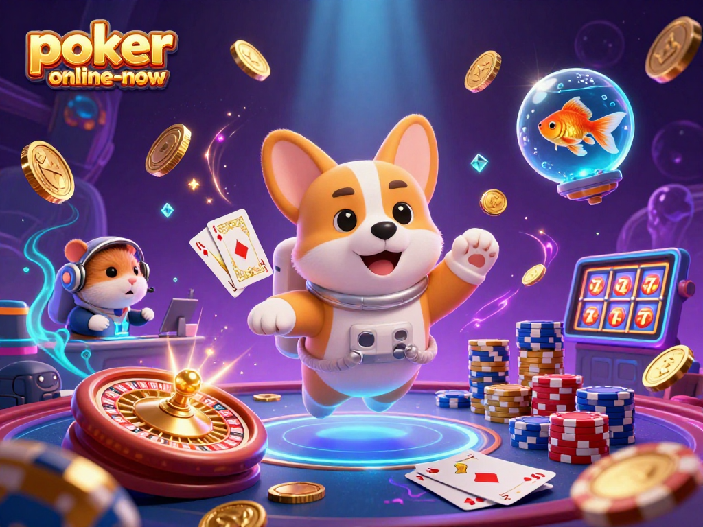 Engage with poker-online-now's thrilling casino poker action, featuring vibrant characters and innovative gameplay elements.