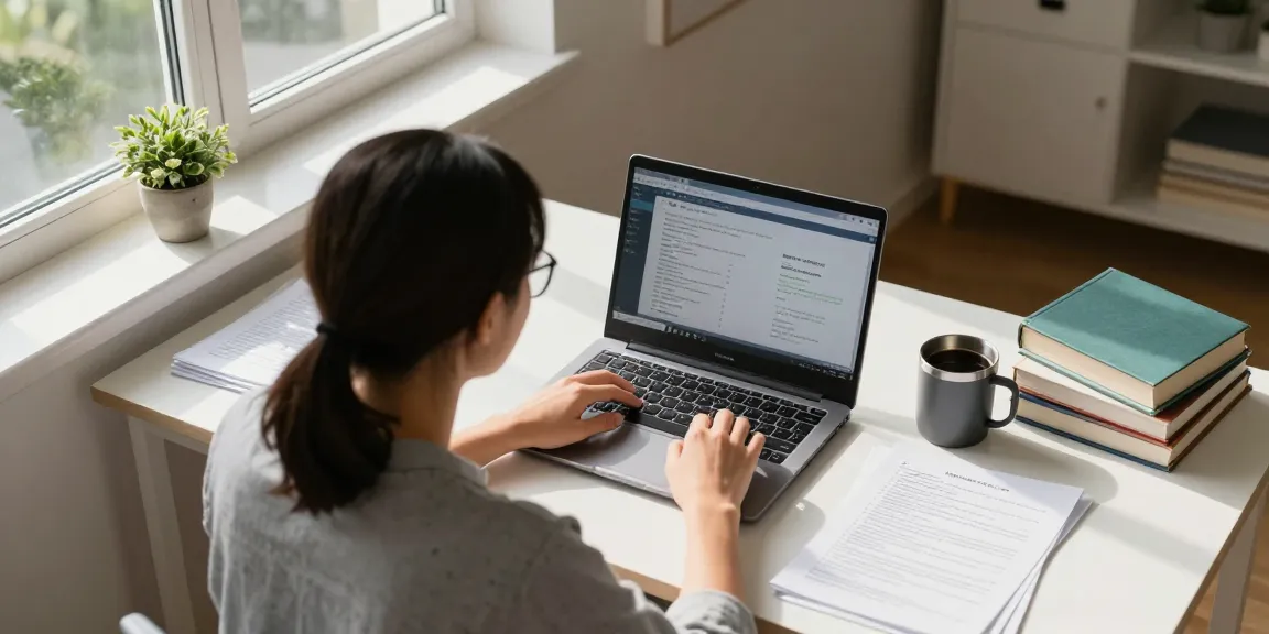Focused individual studying amphetamine pills in a bright home workspace.