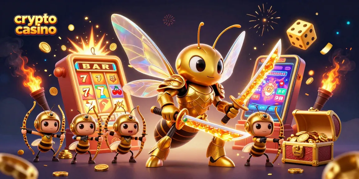 Déclencher des gains au crypto casino avec un jackpot explosif entouré de pièces d'or.