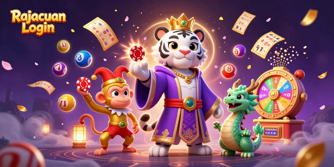 Rajacuan Login terlibat dalam permainan lotere yang penuh warna dengan karakter lucu bermain poker.