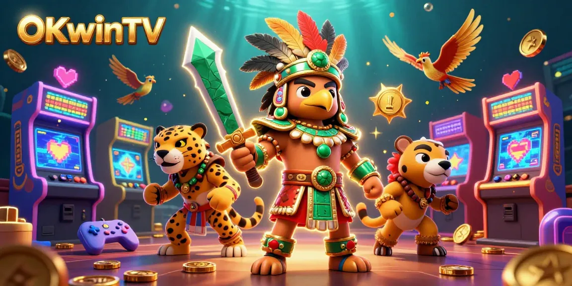 Experience the excitement of sports streaming with OKwinTV showcasing a vibrant, dynamic gambling scene.