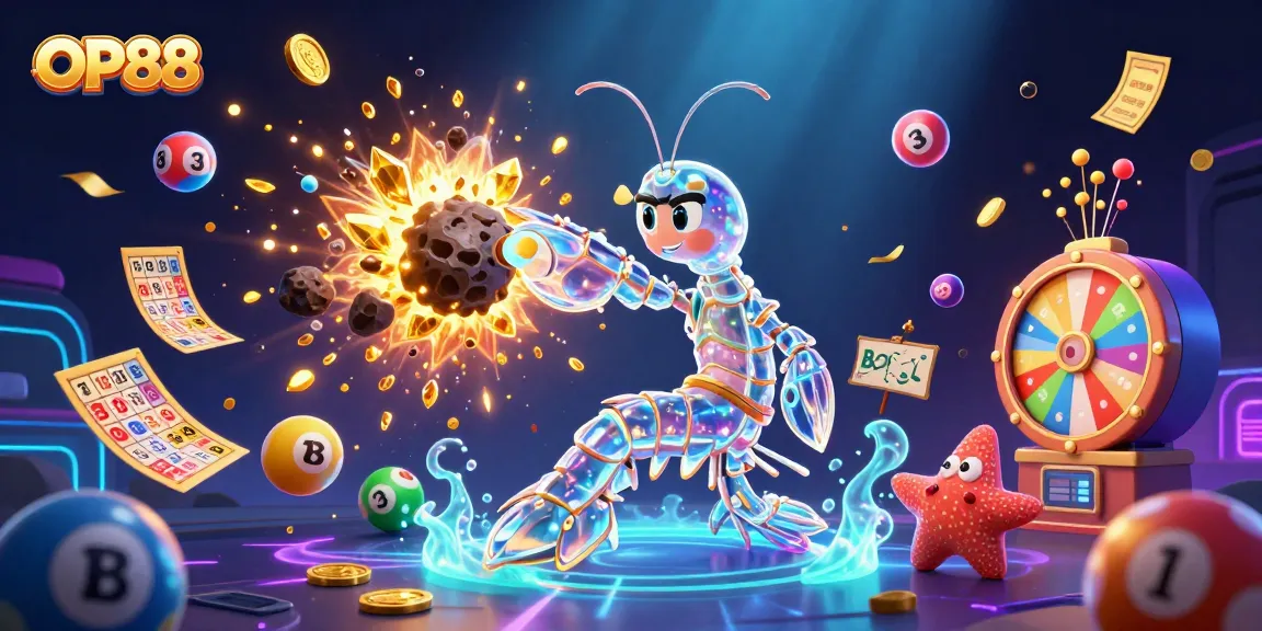 Engage with exciting lottery games and offers at OP88 featuring dynamic characters and vibrant gaming elements.